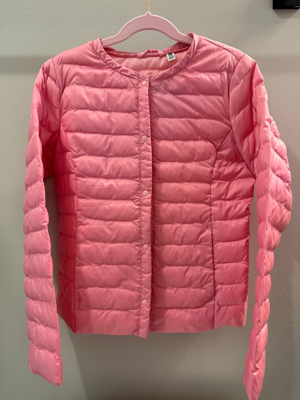 Uniqlo Girls Pink Lightweight Puffer Jacket